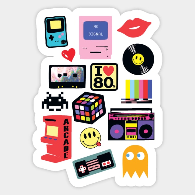 I love the 80's Sticker by saif